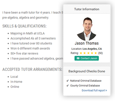 find online Math tutors